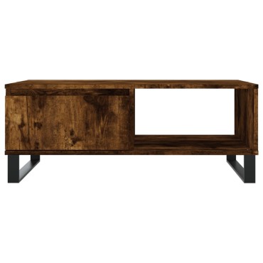 vidaXL Τραπεζάκι Σαλονιού Καπνιστή Δρυς 90x60x35cm Επεξεργασμ. Ξύλο 1 τεμ.