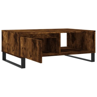 vidaXL Τραπεζάκι Σαλονιού Καπνιστή Δρυς 90x60x35cm Επεξεργασμ. Ξύλο 1 τεμ.