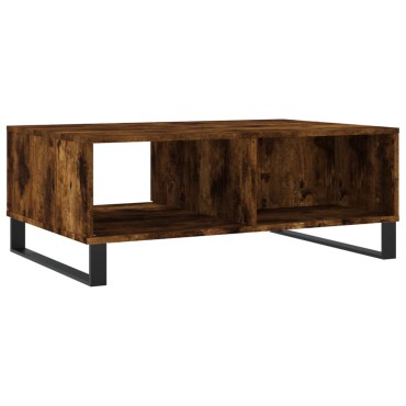 vidaXL Τραπεζάκι Σαλονιού Καπνιστή Δρυς 90x60x35cm Επεξεργασμ. Ξύλο 1 τεμ.