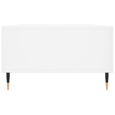vidaXL Τραπεζάκι Σαλονιού Γυαλ. Λευκό 104x60x35cm από Επεξεργ. Ξύλο 1 τεμ.