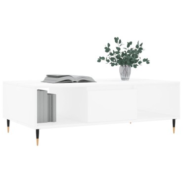 vidaXL Τραπεζάκι Σαλονιού Λευκό 104x60x35cm από Επεξεργασμένο Ξύλο 1 τεμ.