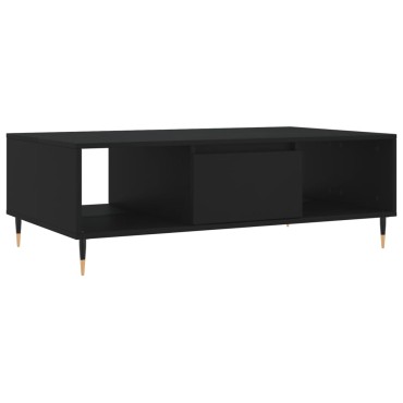 vidaXL Τραπεζάκι Σαλονιού Μαύρο 104x60x35cm από Επεξεργασμένο Ξύλο 1 τεμ.