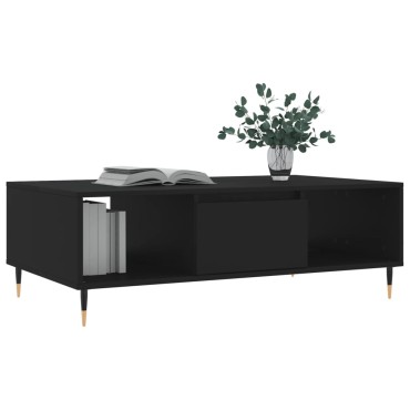 vidaXL Τραπεζάκι Σαλονιού Μαύρο 104x60x35cm από Επεξεργασμένο Ξύλο 1 τεμ.