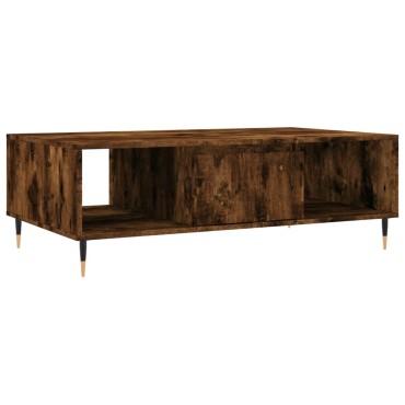vidaXL Τραπεζάκι Σαλονιού Καπνιστή Δρυς 104x60x35cm Επεξεργ. Ξύλο 1 τεμ.