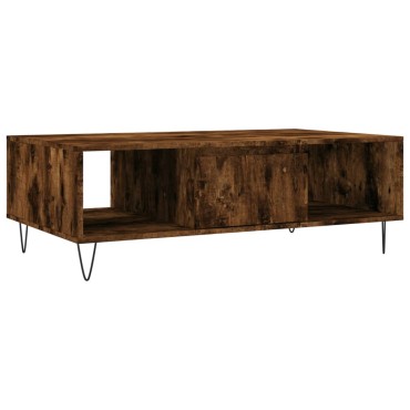 vidaXL Τραπεζάκι Σαλονιού Καπνιστή Δρυς 104x60x35cm Επεξεργ. Ξύλο 1 τεμ.