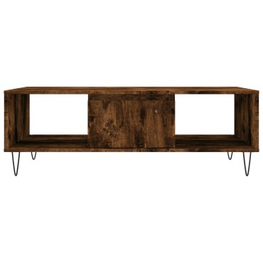 vidaXL Τραπεζάκι Σαλονιού Καπνιστή Δρυς 104x60x35cm Επεξεργ. Ξύλο 1 τεμ.