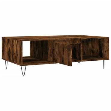 vidaXL Τραπεζάκι Σαλονιού Καπνιστή Δρυς 104x60x35cm Επεξεργ. Ξύλο 1 τεμ.