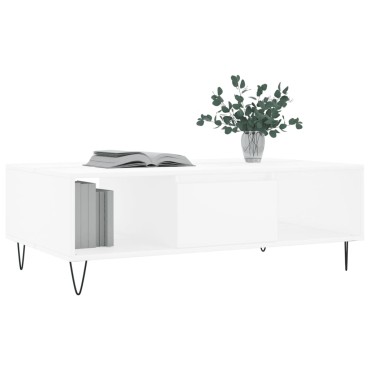 vidaXL Τραπεζάκι Σαλονιού Λευκό 104x60x35cm από Επεξεργασμένο Ξύλο 1 τεμ.