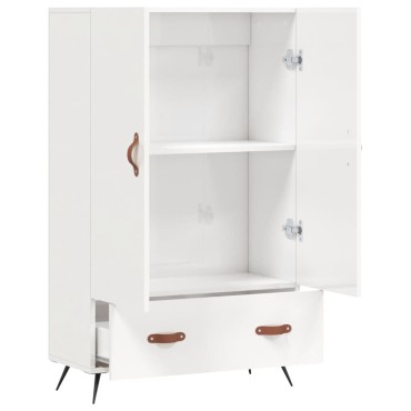 vidaXL Ντουλάπα Γυαλ. Λευκό 69,5x31x115cm από Επεξεργασμένο Ξύλο 1 τεμ.