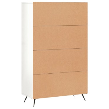 vidaXL Ντουλάπα Γυαλ. Λευκό 69,5x31x115cm από Επεξεργασμένο Ξύλο 1 τεμ.