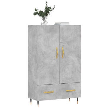 vidaXL Ντουλάπα Γκρι Σκυροδέματος 69,5x31x115cm Επεξεργ. Ξύλο 1 τεμ.