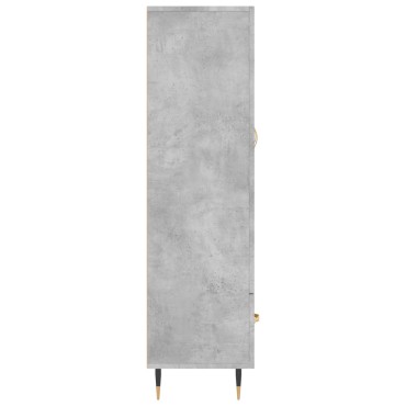 vidaXL Ντουλάπα Γκρι Σκυροδέματος 69,5x31x115cm Επεξεργ. Ξύλο 1 τεμ.