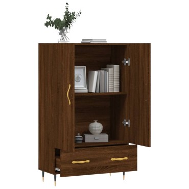 vidaXL Ντουλάπα Καφέ Δρυς 69,5x31x115cm από Επεξεργασμένο Ξύλο 1 τεμ.