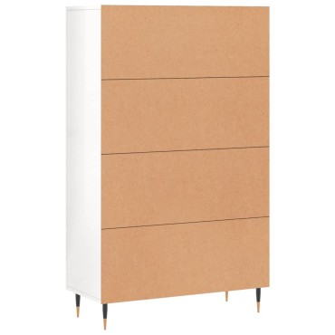 vidaXL Ντουλάπα Γυαλ. Λευκό 69,5x31x115cm από Επεξεργασμένο Ξύλο 1 τεμ.