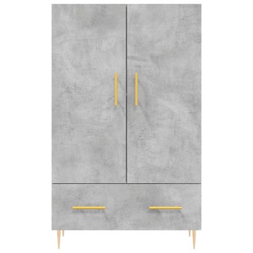 vidaXL Ντουλάπα Γκρι Σκυροδέματος 69,5x31x115cm Επεξεργ. Ξύλο 1 τεμ.