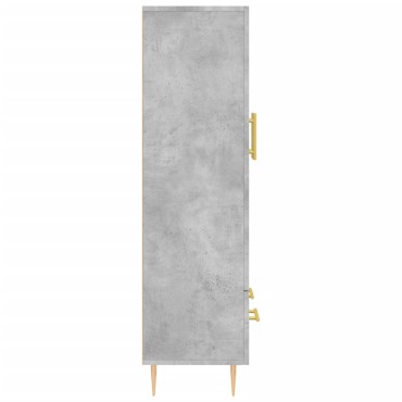 vidaXL Ντουλάπα Γκρι Σκυροδέματος 69,5x31x115cm Επεξεργ. Ξύλο 1 τεμ.