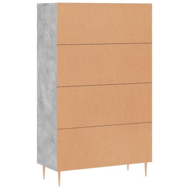 vidaXL Ντουλάπα Γκρι Σκυροδέματος 69,5x31x115cm Επεξεργ. Ξύλο 1 τεμ.