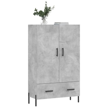 vidaXL Ντουλάπα Γκρι Σκυροδέματος 69,5x31x115cm Επεξεργ. Ξύλο 1 τεμ.