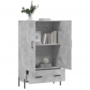 vidaXL Ντουλάπα Γκρι Σκυροδέματος 69,5x31x115cm Επεξεργ. Ξύλο 1 τεμ.