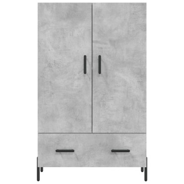 vidaXL Ντουλάπα Γκρι Σκυροδέματος 69,5x31x115cm Επεξεργ. Ξύλο 1 τεμ.