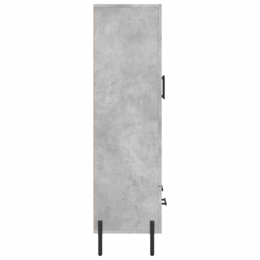 vidaXL Ντουλάπα Γκρι Σκυροδέματος 69,5x31x115cm Επεξεργ. Ξύλο 1 τεμ.