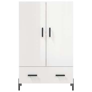 vidaXL Ντουλάπα Γυαλ. Λευκό 69,5x31x115cm από Επεξεργασμένο Ξύλο 1 τεμ.