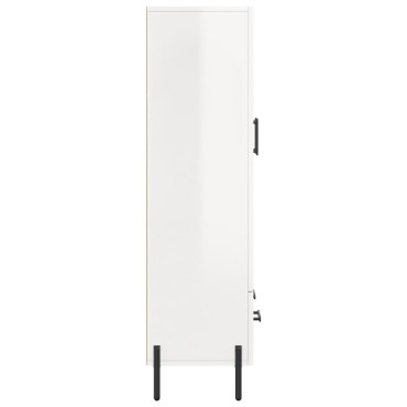 vidaXL Ντουλάπα Γυαλ. Λευκό 69,5x31x115cm από Επεξεργασμένο Ξύλο 1 τεμ.