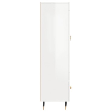 vidaXL Ντουλάπα Γυαλ. Λευκό 69,5x31x115cm από Επεξεργασμένο Ξύλο 1 τεμ.