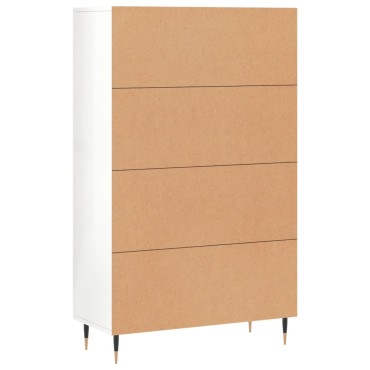 vidaXL Ντουλάπα Γυαλ. Λευκό 69,5x31x115cm από Επεξεργασμένο Ξύλο 1 τεμ.