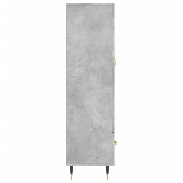 vidaXL Ντουλάπα Γκρι Σκυροδέματος 69,5x31x115cm Επεξεργ. Ξύλο 1 τεμ.