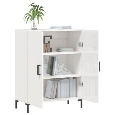 vidaXL Ντουλάπι Γυαλιστερό Λευκό 69,5x34x90cm Επεξεργασμένο Ξύλο 1 τεμ.