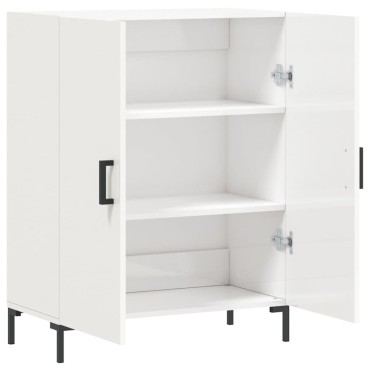 vidaXL Ντουλάπι Γυαλιστερό Λευκό 69,5x34x90cm Επεξεργασμένο Ξύλο 1 τεμ.