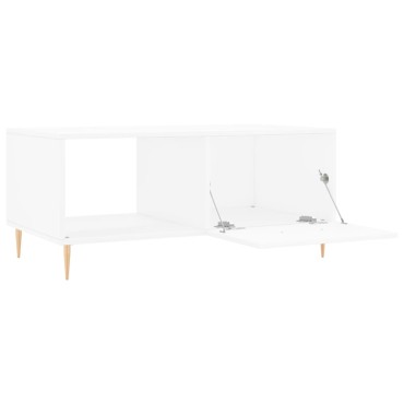 vidaXL Τραπεζάκι Σαλονιού Λευκό 90x50x40cm Επεξεργασμένο Ξύλο 1 τεμ.