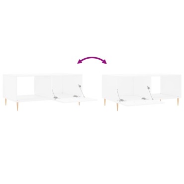 vidaXL Τραπεζάκι Σαλονιού Λευκό 90x50x40cm Επεξεργασμένο Ξύλο 1 τεμ.