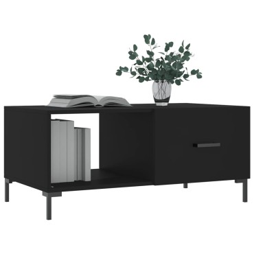 vidaXL Τραπεζάκι Σαλονιού Μαύρο 90x50x40cm Επεξεργασμένο Ξύλο 1 τεμ.