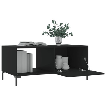 vidaXL Τραπεζάκι Σαλονιού Μαύρο 90x50x40cm Επεξεργασμένο Ξύλο 1 τεμ.