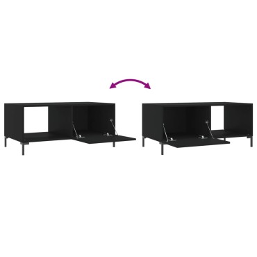 vidaXL Τραπεζάκι Σαλονιού Μαύρο 90x50x40cm Επεξεργασμένο Ξύλο 1 τεμ.