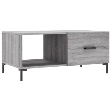 vidaXL Τραπεζάκι Σαλονιού Γκρι Sonoma 90x50x40cm Επεξεργασμένο Ξύλο 1 τεμ.