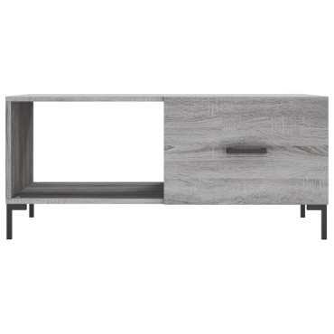 vidaXL Τραπεζάκι Σαλονιού Γκρι Sonoma 90x50x40cm Επεξεργασμένο Ξύλο 1 τεμ.