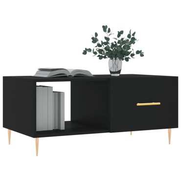 vidaXL Τραπεζάκι Σαλονιού Μαύρο 90x50x40cm Επεξεργασμένο Ξύλο 1 τεμ.
