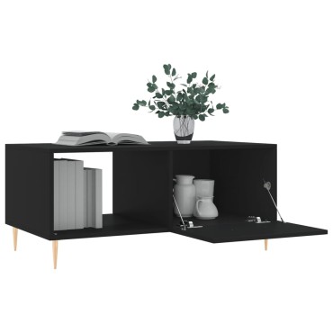 vidaXL Τραπεζάκι Σαλονιού Μαύρο 90x50x40cm Επεξεργασμένο Ξύλο 1 τεμ.