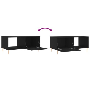 vidaXL Τραπεζάκι Σαλονιού Μαύρο 90x50x40cm Επεξεργασμένο Ξύλο 1 τεμ.