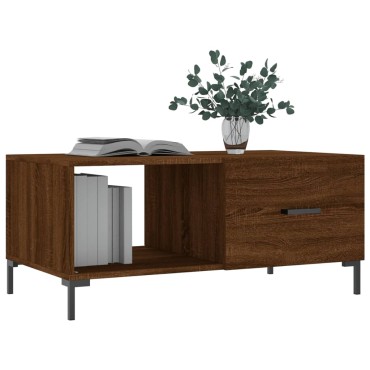 vidaXL Τραπεζάκι Σαλονιού Καφέ Δρυς 90x50x40cm Επεξεργασμένο Ξύλο 1 τεμ.
