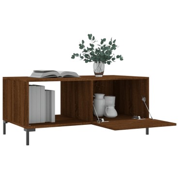 vidaXL Τραπεζάκι Σαλονιού Καφέ Δρυς 90x50x40cm Επεξεργασμένο Ξύλο 1 τεμ.