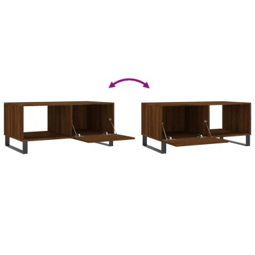vidaXL Τραπεζάκι Σαλονιού Καφέ Δρυς 90x50x40cm Επεξεργασμένο Ξύλο 1 τεμ.