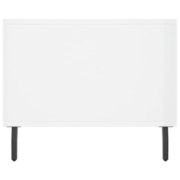 vidaXL Τραπεζάκι Σαλονιού Γυαλ. Λευκό 90x50x40cm Επεξεργ. Ξύλο 1 τεμ.