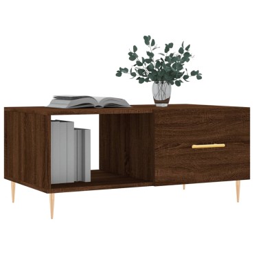 vidaXL Τραπεζάκι Σαλονιού Καφέ Δρυς 90x50x40cm Επεξεργασμένο Ξύλο 1 τεμ.