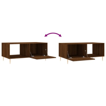 vidaXL Τραπεζάκι Σαλονιού Καφέ Δρυς 90x50x40cm Επεξεργασμένο Ξύλο 1 τεμ.