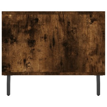 vidaXL Τραπεζάκι Σαλονιού Καπνιστή Δρυς 90x50x40cm Επεξεργασμ. Ξύλο 1 τεμ.