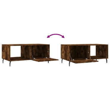 vidaXL Τραπεζάκι Σαλονιού Καπνιστή Δρυς 90x50x40cm Επεξεργασμ. Ξύλο 1 τεμ.